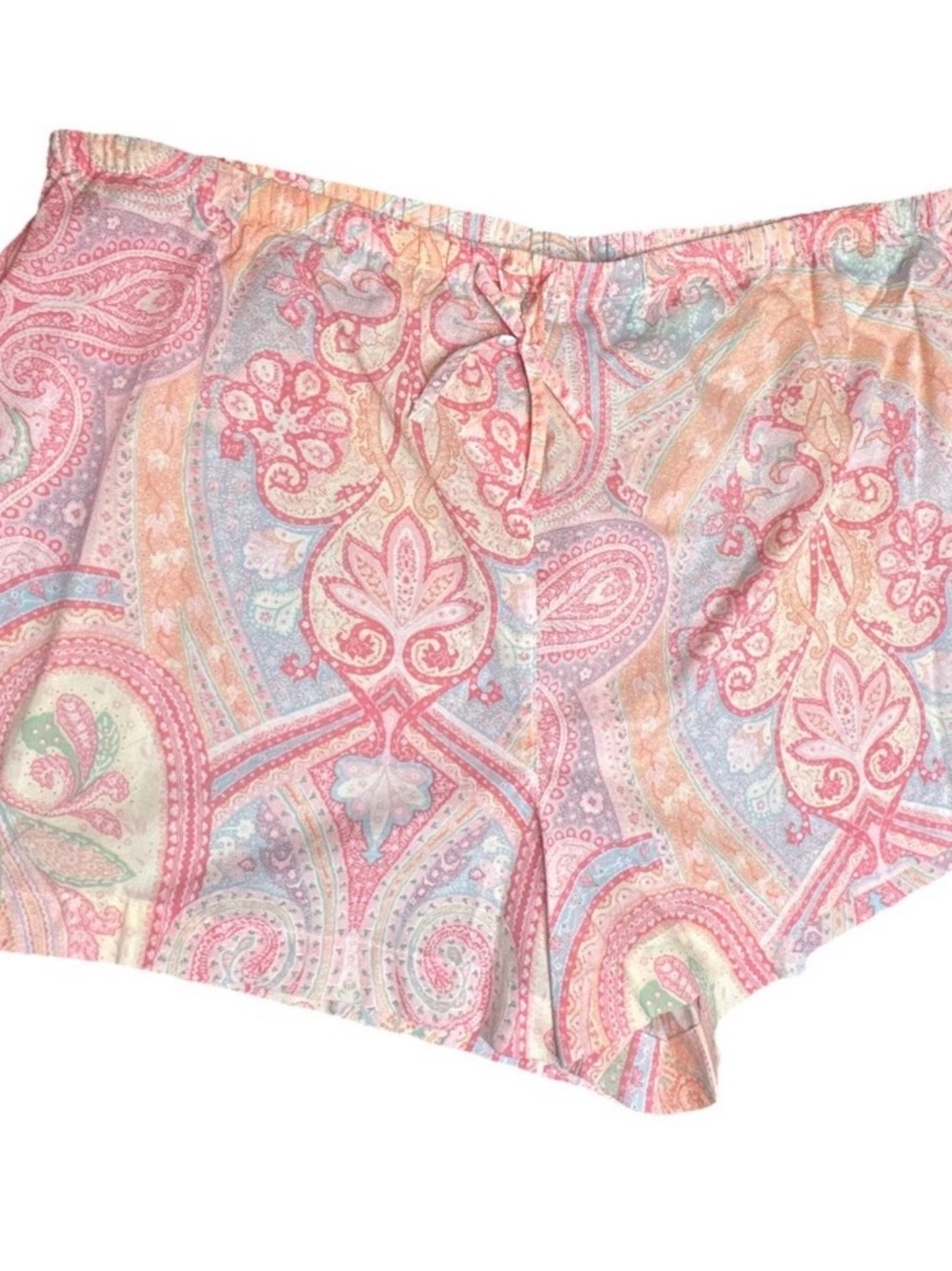 RALPH LAUREN 2 PC notched Collar Shorts Pajamas Set Size XL Pink Paisley New NWT - Picture 5 of 12